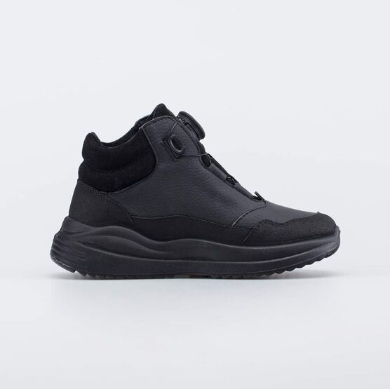 652226-32 Кожаные ботинки с системой быстрой шнуровки для мальчики черный фото №2