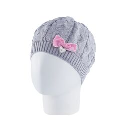 07811091-40 Шапка детская серая для девочки разноцветный