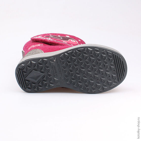 367094-42 Валенки для девочки бордовый фото №3