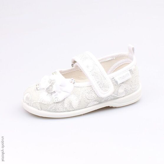 131071-11 Текстильная обувь для девочки серебрист.