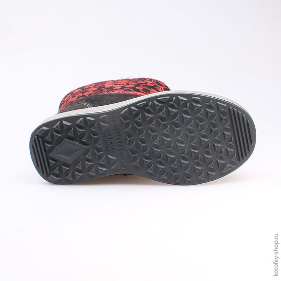 467039-42 Валенки для девочки черно-красный фото №3