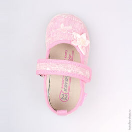 131124-11 Текстильная обувь для девочки розовый фото №4