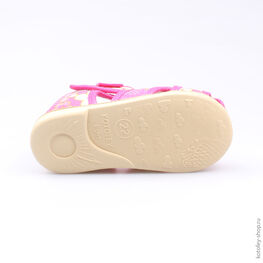 021002-71 Босоножки текстильные для девочки фуксия фото №3