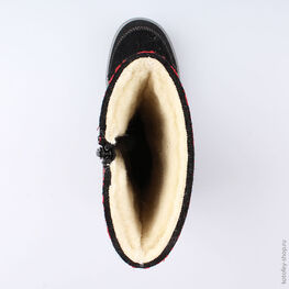 567043-42 Валенки для девочки черно-красный фото №4