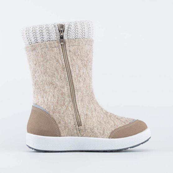 667031-42 Валенки на молнии Сова для девочки бежевый фото №2