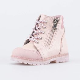 052150-36 Утепленные ботинки на липучках на осень/весну для девочки розовый