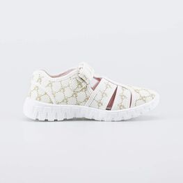 221184-11 Текстильные сандалии для девочки Медвежата для девочки бежевый фото №2