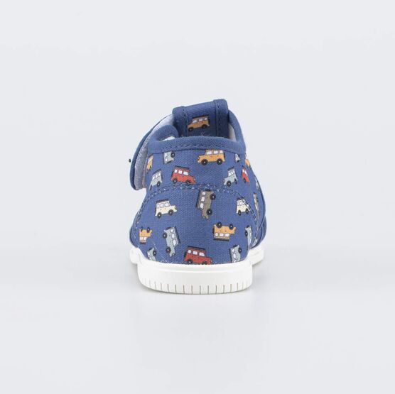 221188-72 Текстильные сандалии для мальчика Машинки для мальчики синий фото №5