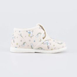 231267-12 Текстильная обувь для девочки Единороги для девочки бежевый фото №2