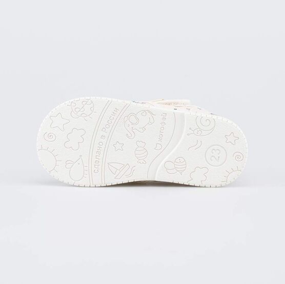 231267-12 Текстильная обувь для девочки Единороги для девочки бежевый фото №3