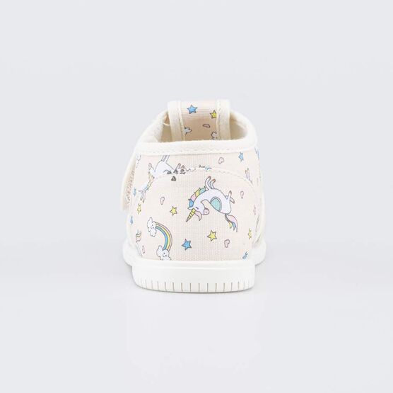 231267-12 Текстильная обувь для девочки Единороги для девочки бежевый фото №5