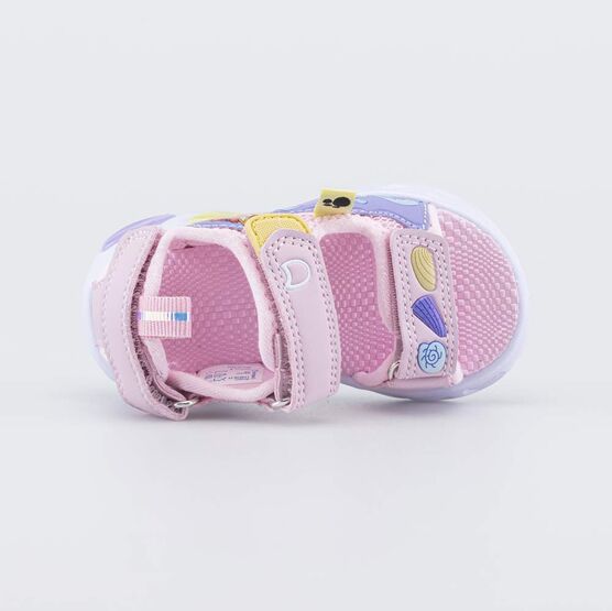 124038-11 Пляжные сандалии с LED Три кота для девочки розовый + сиреневый фото №4