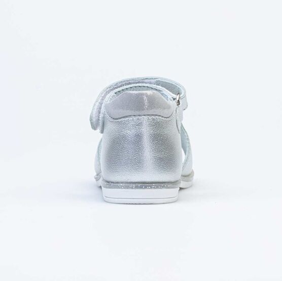 022129-22 Босоножки для девочки кожаные для девочки серебрист. фото №5