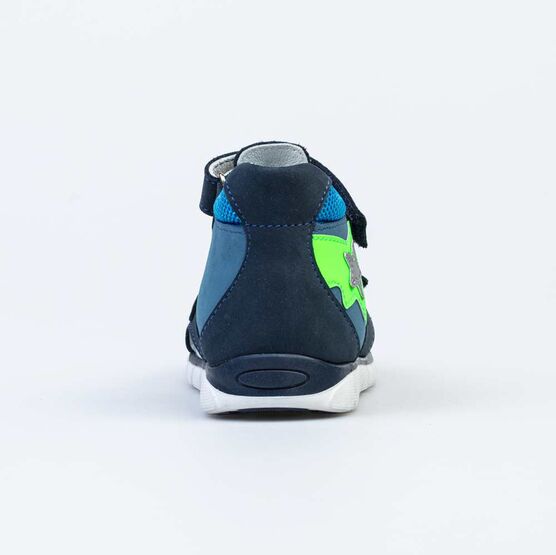 122179-22 Сандалии из натурального нубука для мальчика для мальчики син-сал фото №5