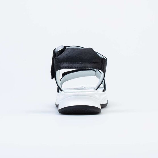 722035-22 Босоножки для девочки из натурального нубука для девочки черный фото №5