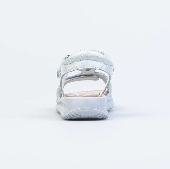 622508-22 Босоножки для девочки из натурального нубука для девочки серебрист. фото №5