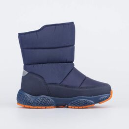 664131-44 Синие сапожки-дутики на липучках для мальчики син-ора фото №2