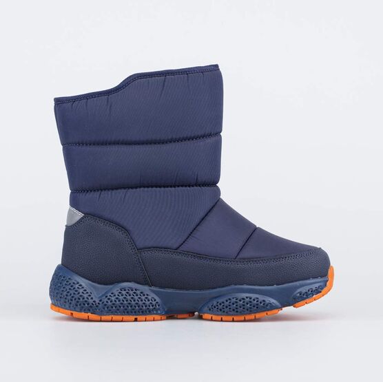 664131-44 Синие сапожки-дутики на липучках для мальчики син-ора фото №2