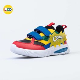 344387-71 Кроссовки c LED для мальчики красно-черный