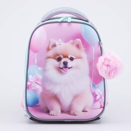 02804401-40 Рюкзак школьный Милашка КК для девочки розовый + голубой