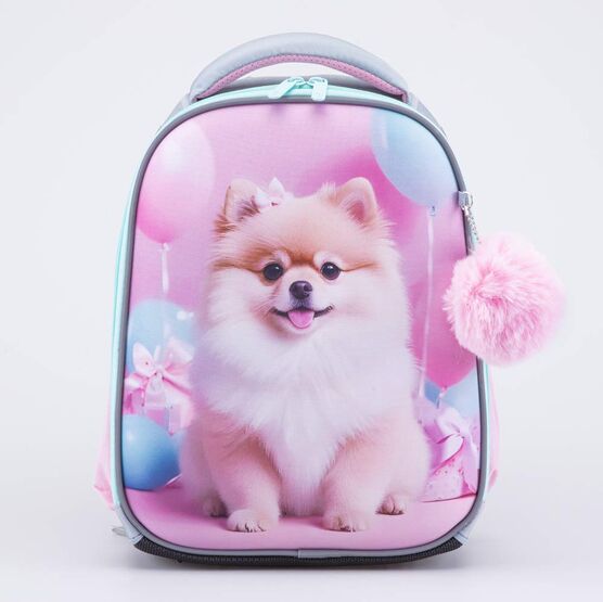 02804401-40 Рюкзак школьный Милашка КК для девочки розовый + голубой