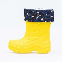 165055-12 Резиновые сапоги для мальчики жел-син фото №2