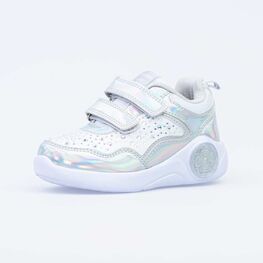 344270-71 Кроссовки с LED-подсветкой на подошве для девочки серебрист.