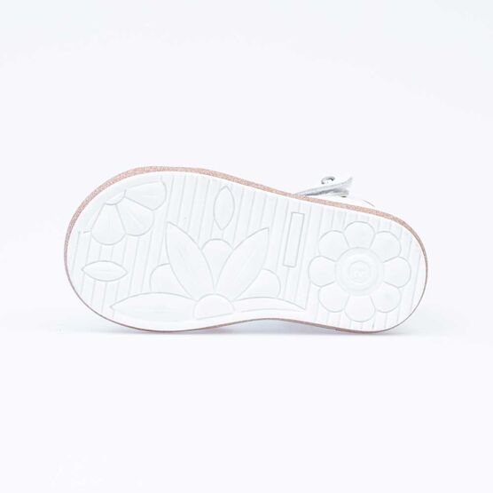 122156-21 Босоножки для девочки кожаные для девочки белый фото №3