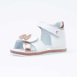 122156-21 Босоножки для девочки кожаные для девочки белый