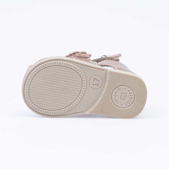 022118-22 Босоножки для девочки кожаные для девочки бронзовый фото №3