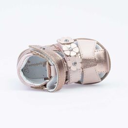 022118-22 Босоножки для девочки кожаные для девочки бронзовый фото №4