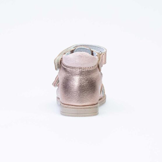 022118-22 Босоножки для девочки кожаные для девочки бронзовый фото №5