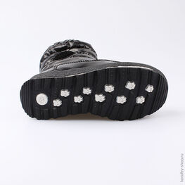 664921-41 Мембранные сапожки для девочки черный фото №3