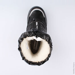 664921-41 Мембранные сапожки для девочки черный фото №4