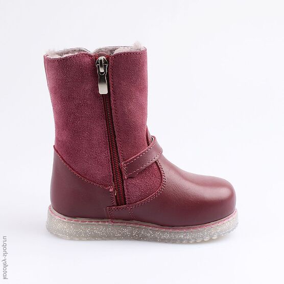 362095-51 Сапожки для девочки бордовый фото №2