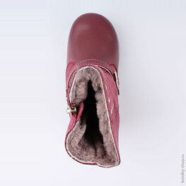 362095-51 Сапожки для девочки бордовый фото №4