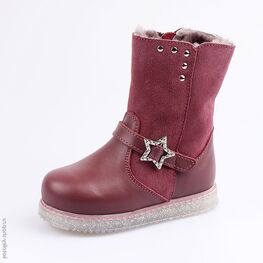362095-51 Сапожки для девочки бордовый