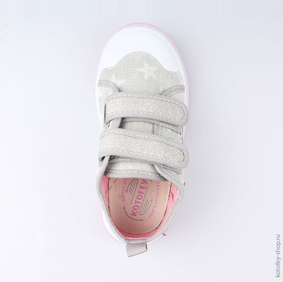 331097-12 Кеды для девочки сер-роз фото №4