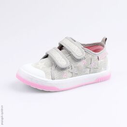 331097-12 Кеды для девочки сер-роз