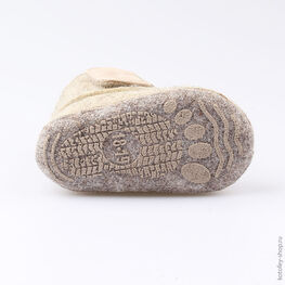 007011-41 Пинетки-валенки Мишка для мальчики серый фото №3