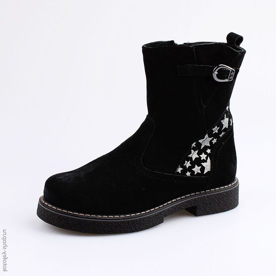 662138-52 Сапожки для девочки черный