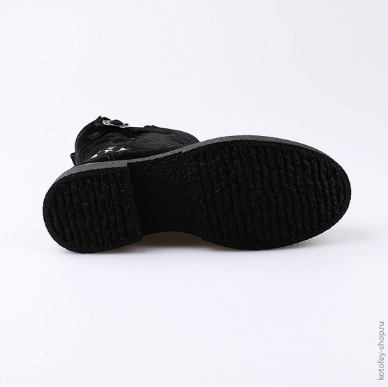 662138-52 Сапожки для девочки черный фото №3