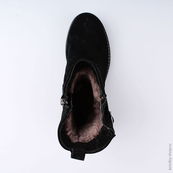662138-52 Сапожки для девочки черный фото №4