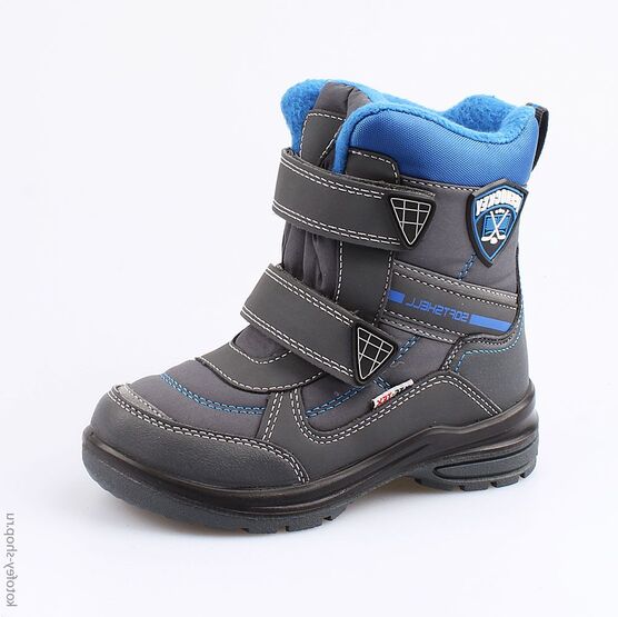 454979-42 Мембранные ботинки для мальчики сер-син