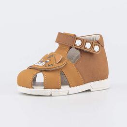 022160-21 Сандалии с регулируемым ремешком Первые шаги для мальчики коричневый