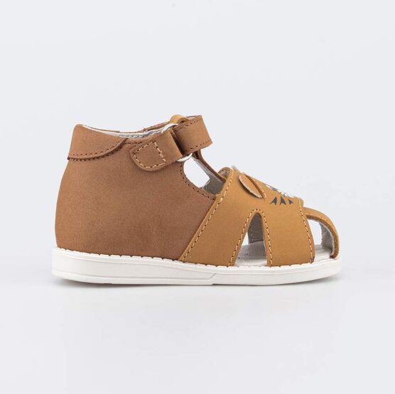 022160-21 Сандалии с регулируемым ремешком Первые шаги для мальчики коричневый фото №2