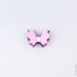 03014005-40 Украшение для обуви Бантик сиреневый для девочки сиреневый