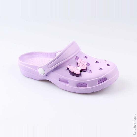 03014005-40 Украшение для обуви Бантик сиреневый для девочки сиреневый фото №2