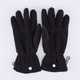 07721155-01 Флисовые перчатки двухслойные черный для мальчики черный фото №2