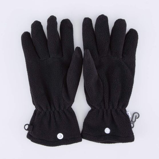 07721155-01 Флисовые перчатки двухслойные черный для мальчики черный фото №2